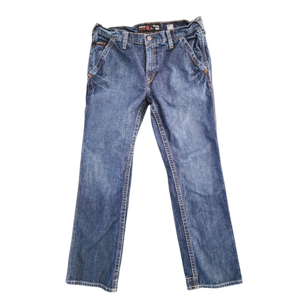 Ariat Jeans FR Men's 34x34 M4 Relaxed Boot Cut Carpenter Work Pant Cat 2 - Picture 2 of 12